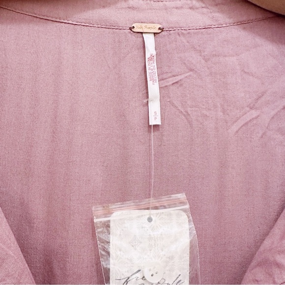 Free People Mauve Button-Down Midi Dress - Picture 4 of 10